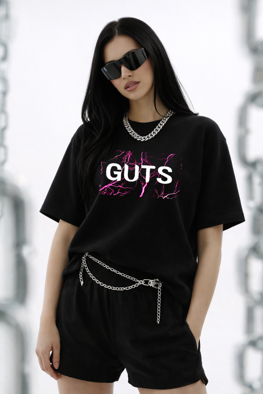 GUTS Oversized Black Edition Tee | Women Tshirt