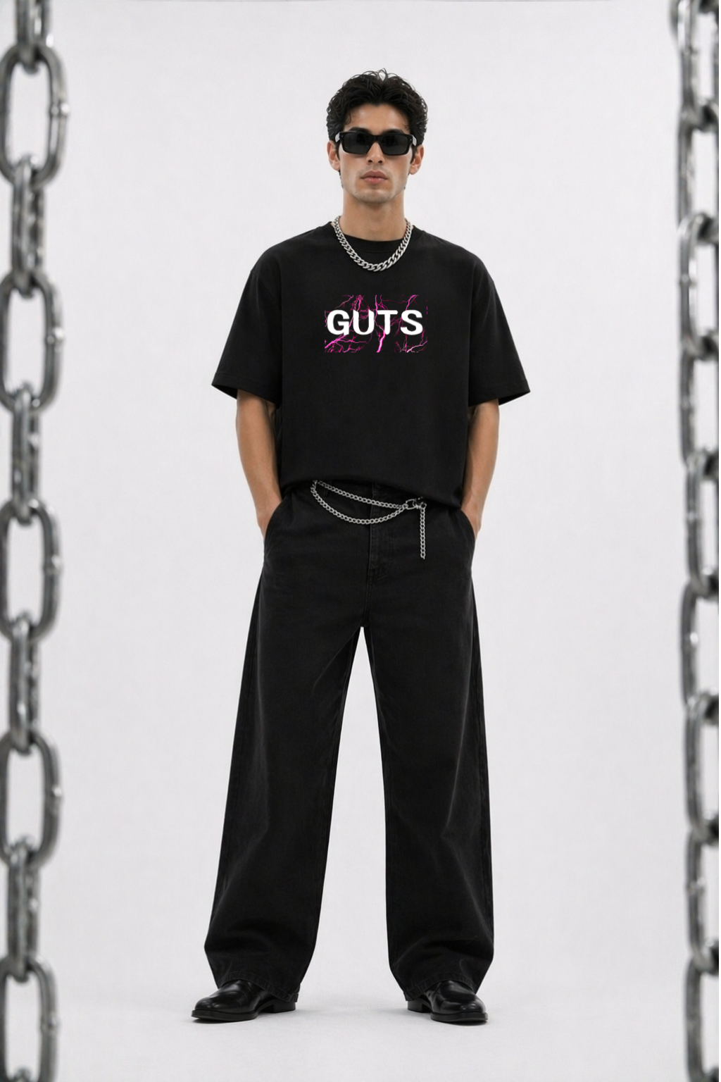 GUTS Oversized Black Edition Tee | Mens Tshirt