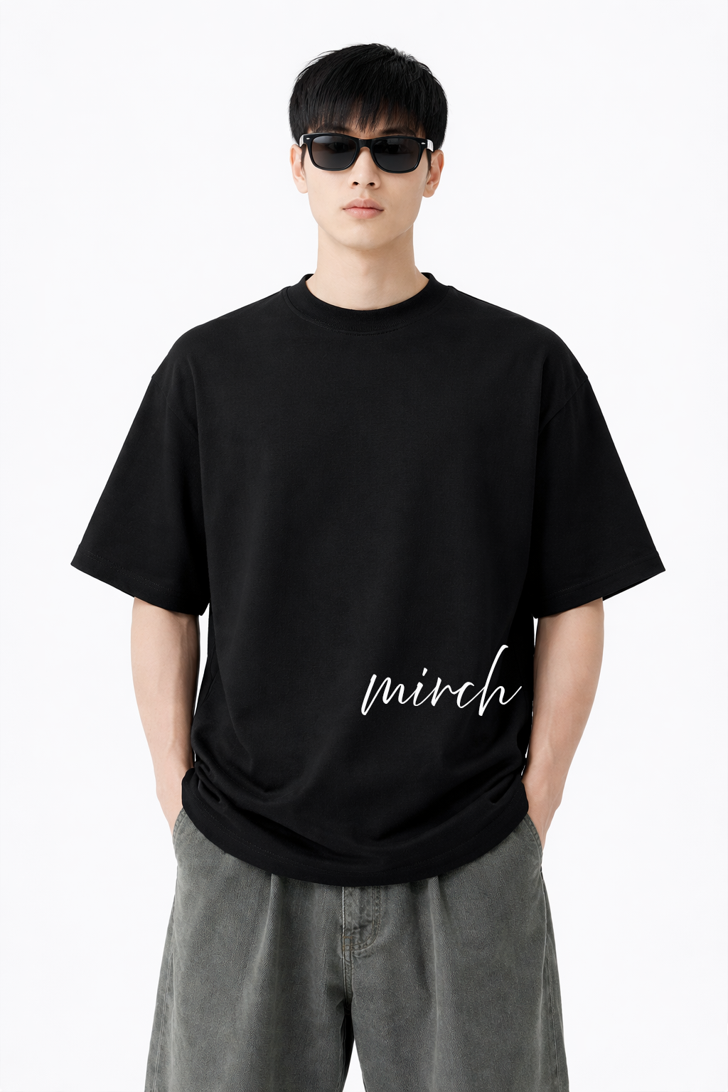 MIRCH MARX Minimal Oversized Black Edition Tee | Mens Tshirt