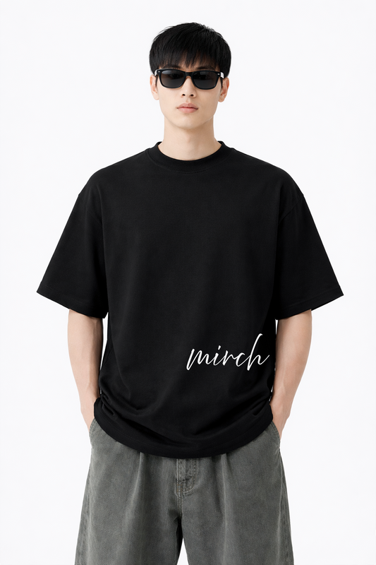 MIRCH MARX Minimal Oversized Black Edition Tee | Mens Tshirt