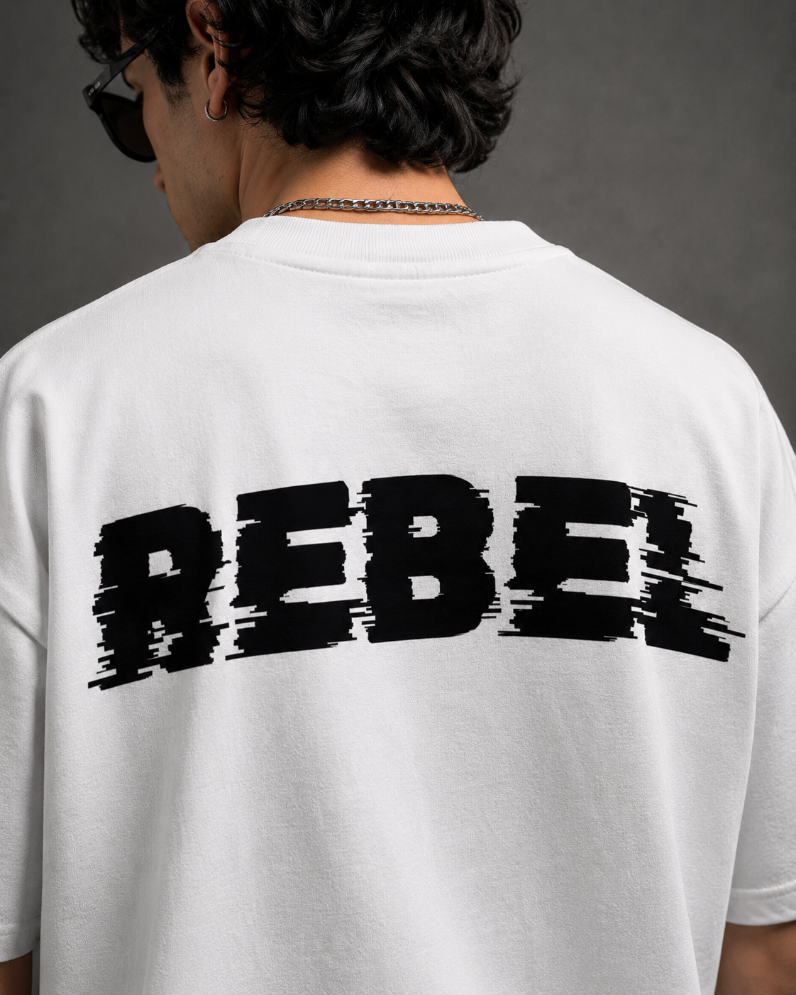 Rebel Oversized White Edition Tee | Mens Tshirt