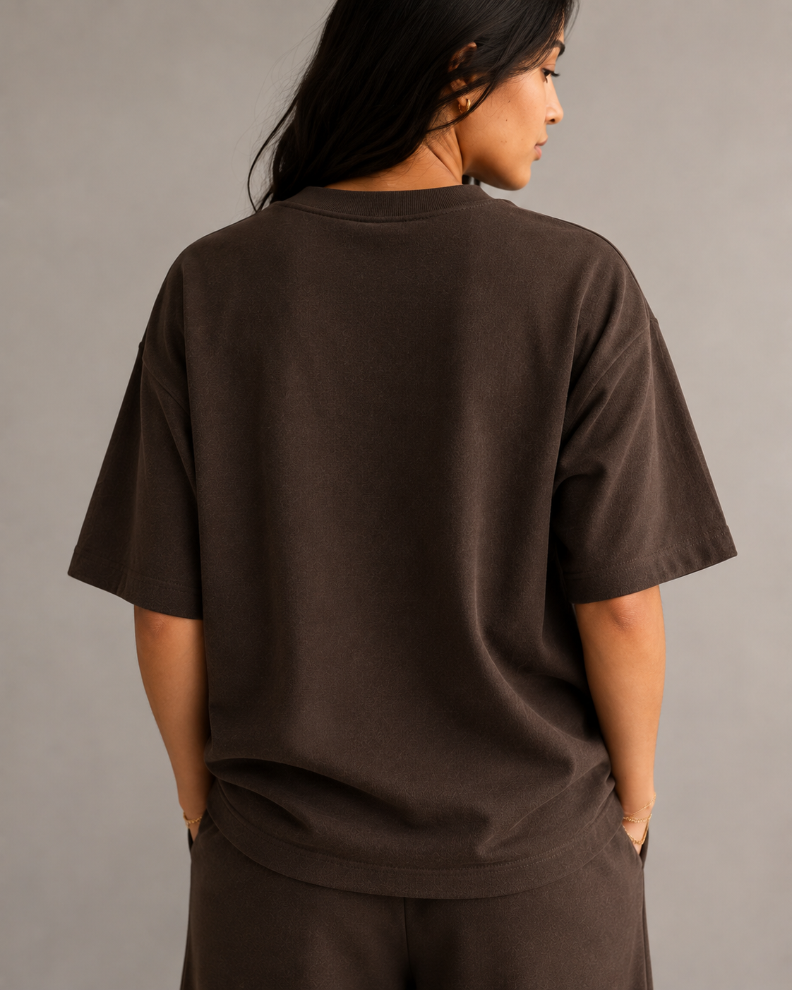 Cocoa Ease Co-ord Premium Cotton Relaxed Fit Tshirt and Wide-Leg Trackpants Set