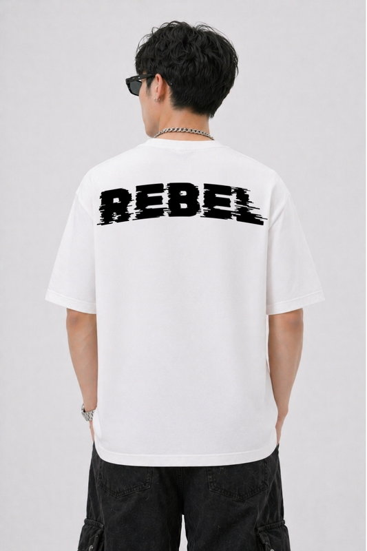 Rebel Oversized White Edition Tee | Mens Tshirt