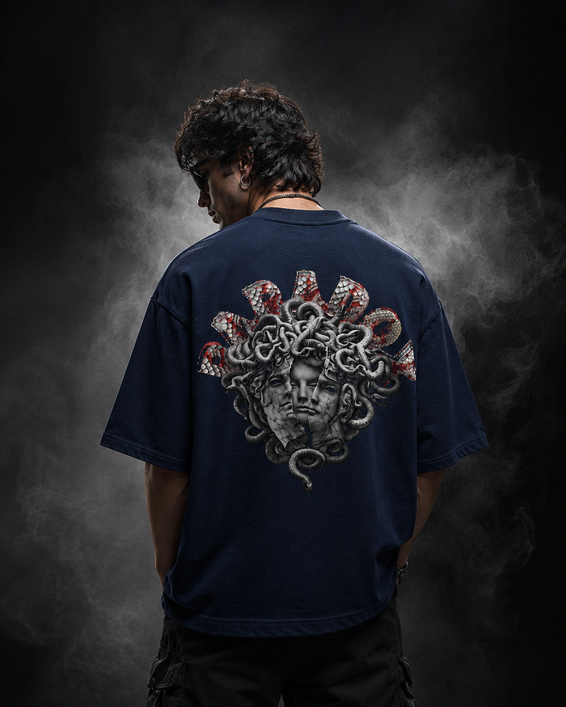 Silent Venom Oversized Midnight Blue Edition Tee | Mens Tshirt