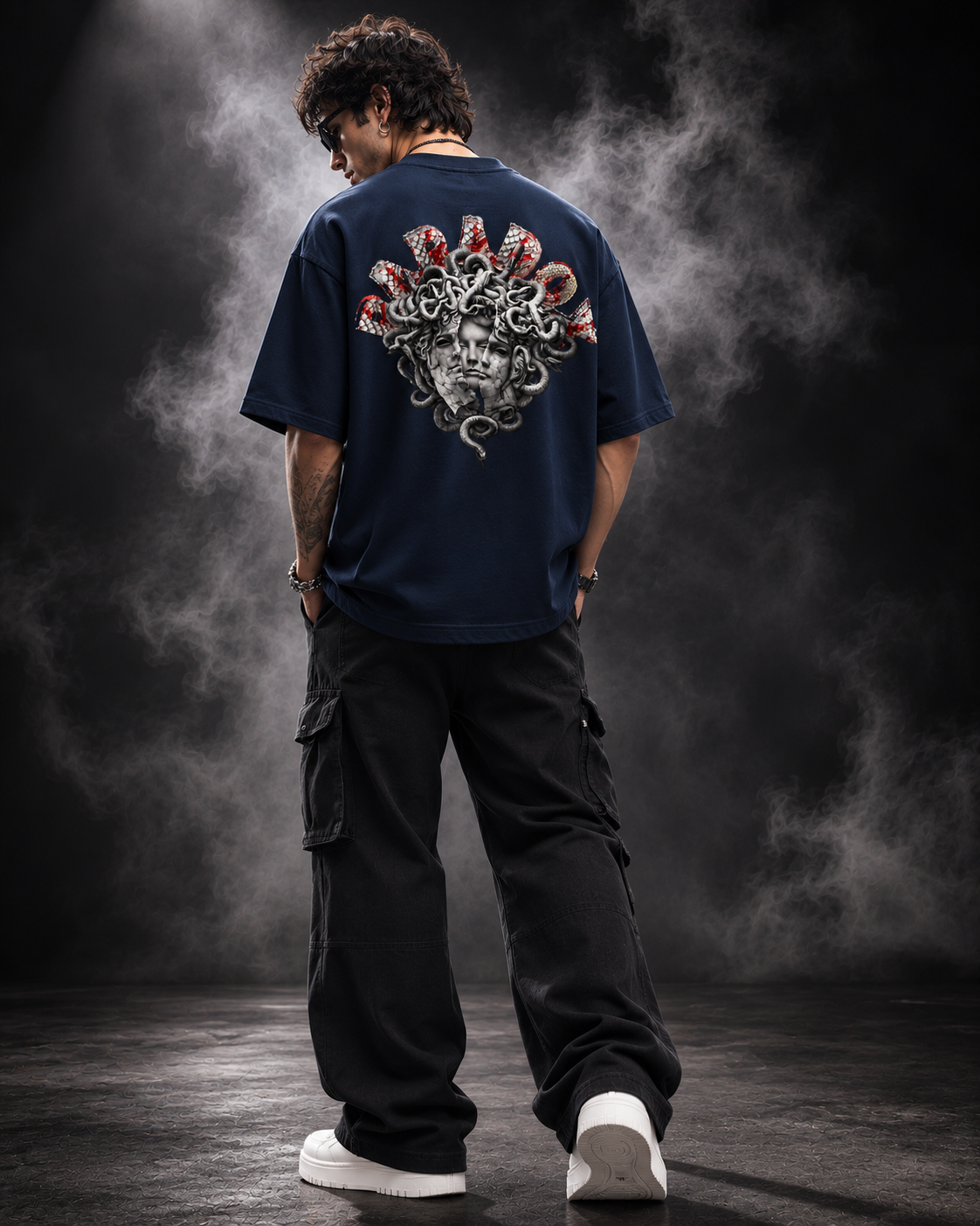 Silent Venom Oversized Midnight Blue Edition Tee | Mens Tshirt