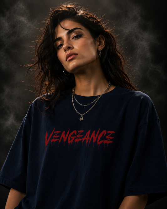 Vengeance Oversized Midnight Blue Edition Tee | Womens Tshirt