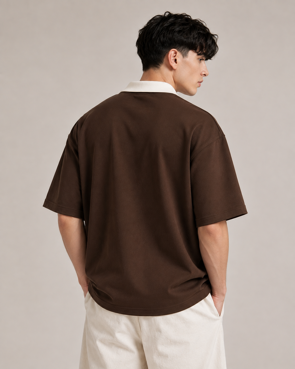 Coca Luxe Polo Drop Shoulder Fit T-shirt