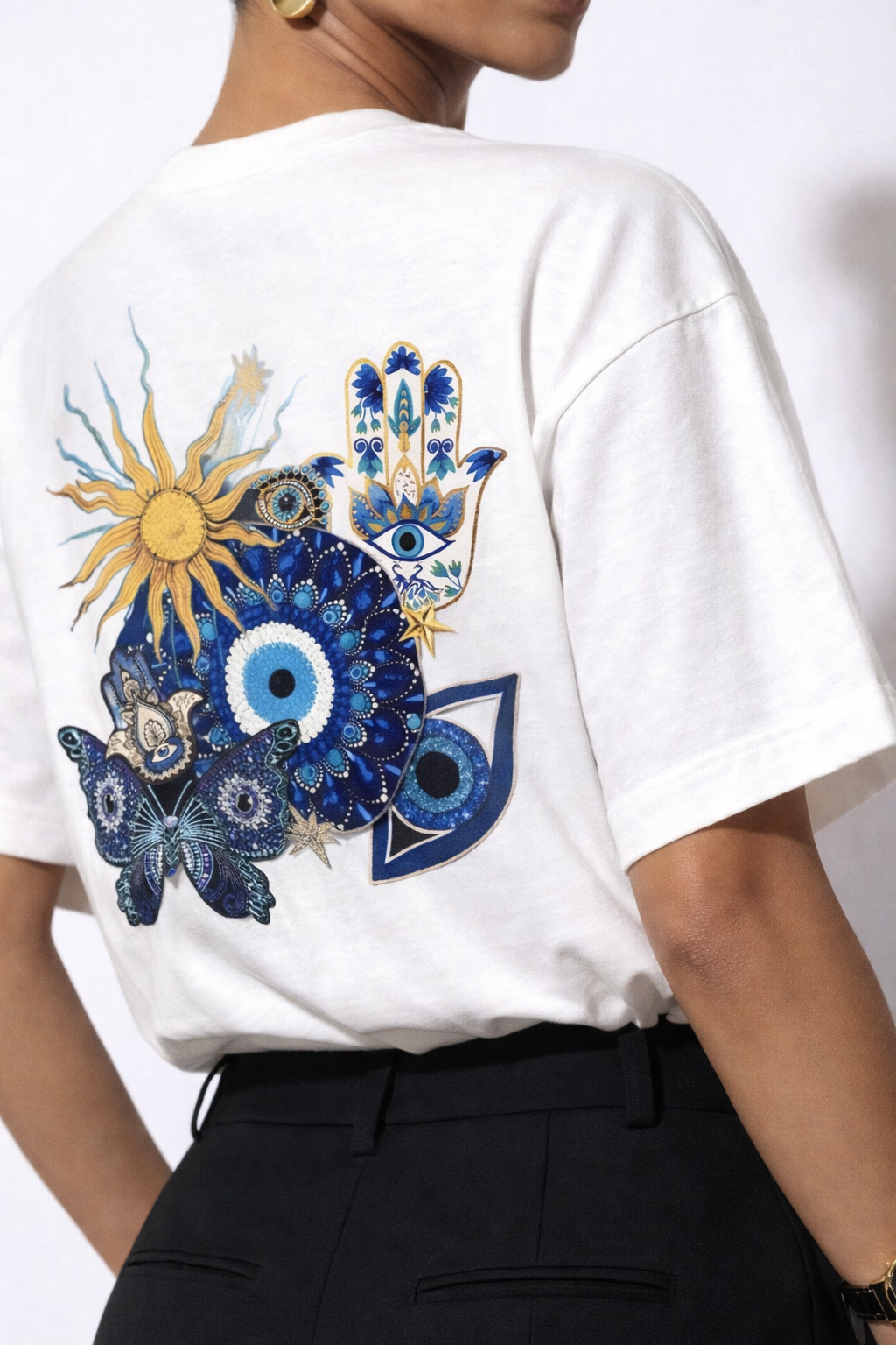 Nazar is Real Oversized White Edition Tee | Womens Tshirt