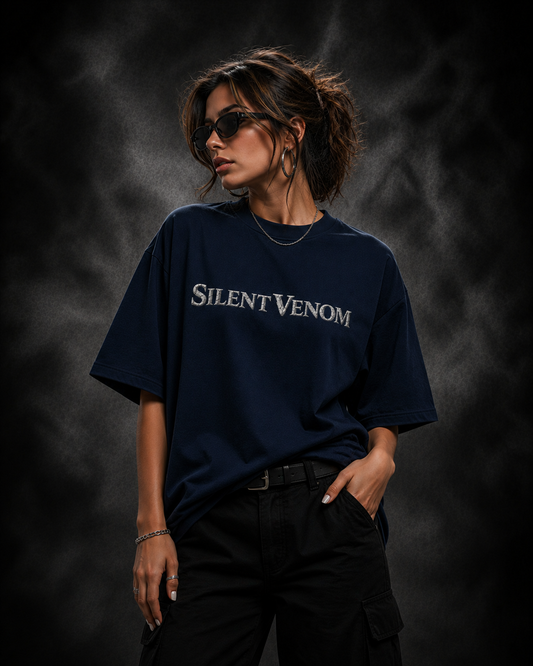 Silent Venom Oversized Midnight Blue Edition Tee | Womens Tshirt