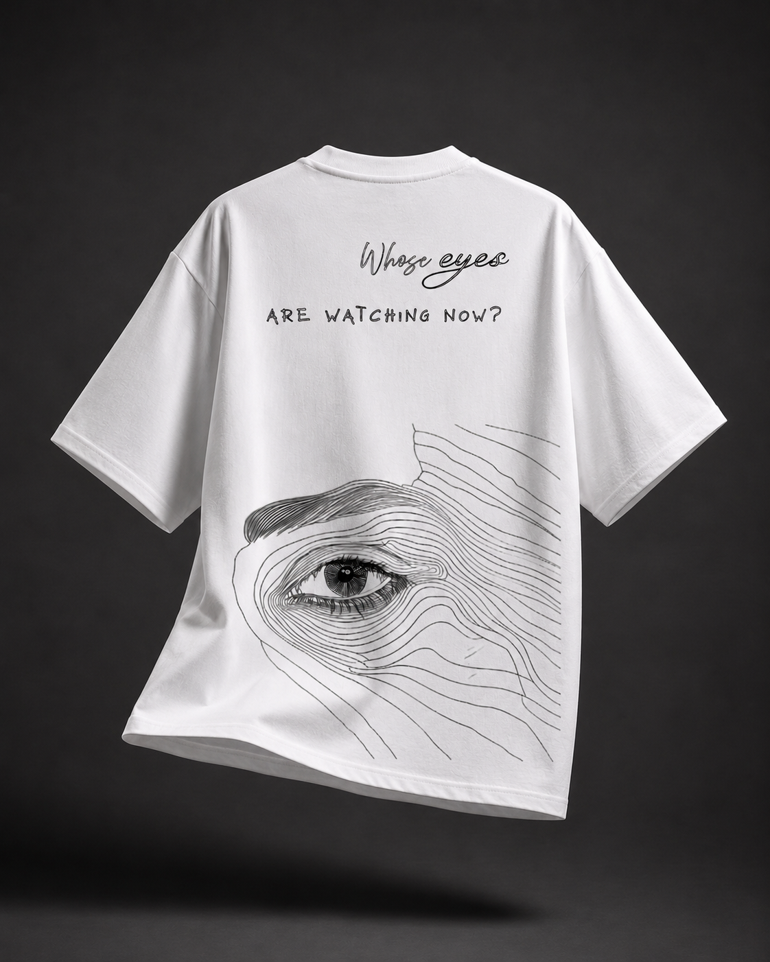 Who's Watching - Oversized White Edition Tee | Mens Tshirt