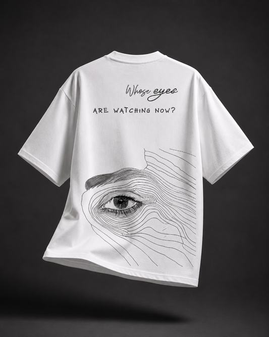 Who's Watching - Oversized White Edition Tee | Mens Tshirt