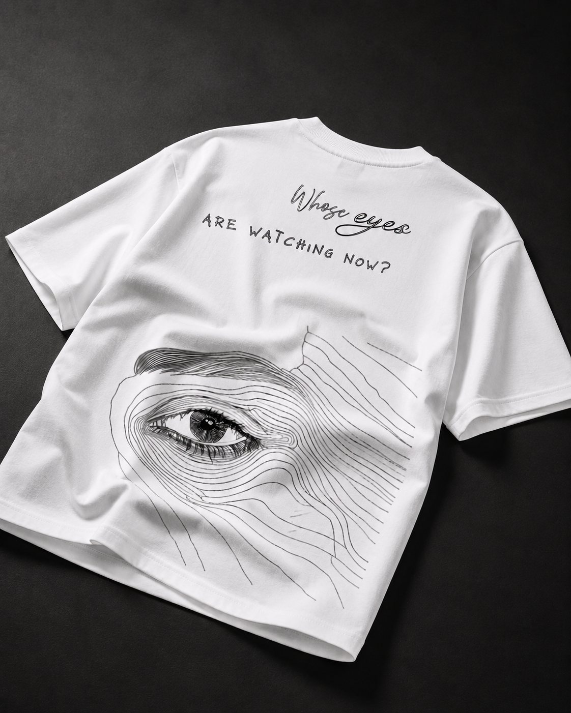 Who's Watching - Oversized White Edition Tee | Mens Tshirt