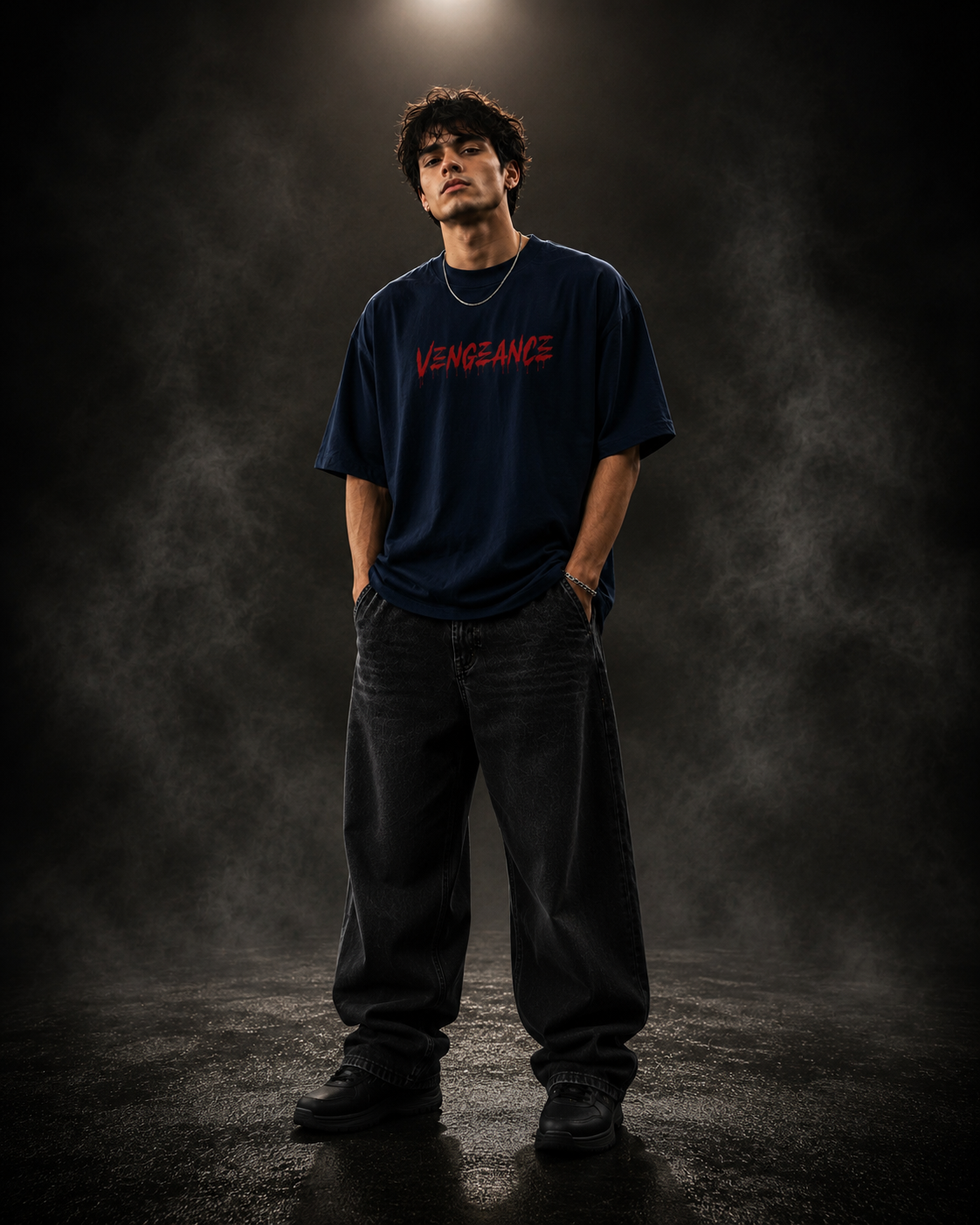 Vengeance Oversized Midnight Blue Edition Tee | Mens Tshirt