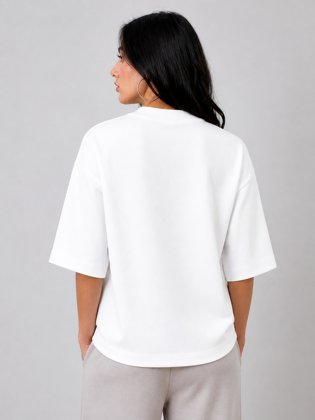Mom's Era Oversized White Mom's Edition Tee