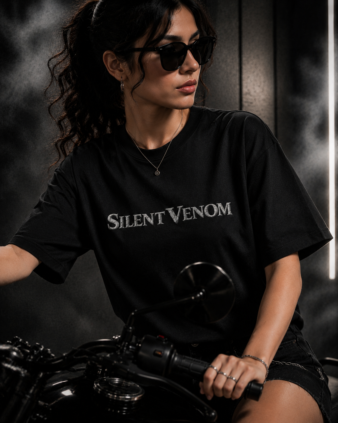 Silent Venom Oversized Black Edition Tee | Womens Tshirt
