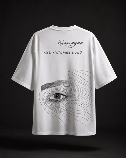 Who's Watching - Oversized White Edition Tee | Mens Tshirt