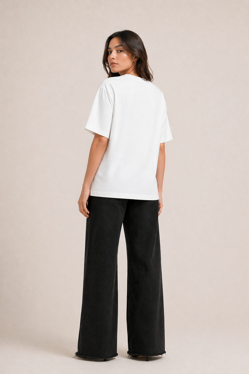 Expressive Oversized White Edition Tee | Womens Tshirt