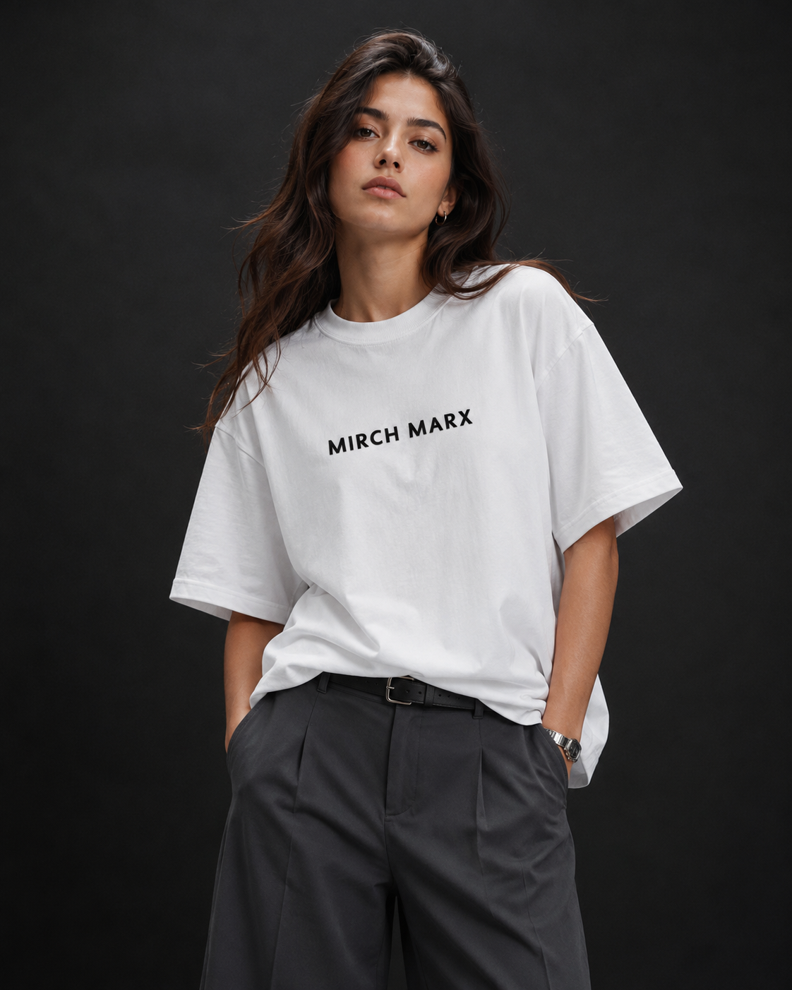 Who's Watching - Oversized White Edition Tee | Womens Tshirt