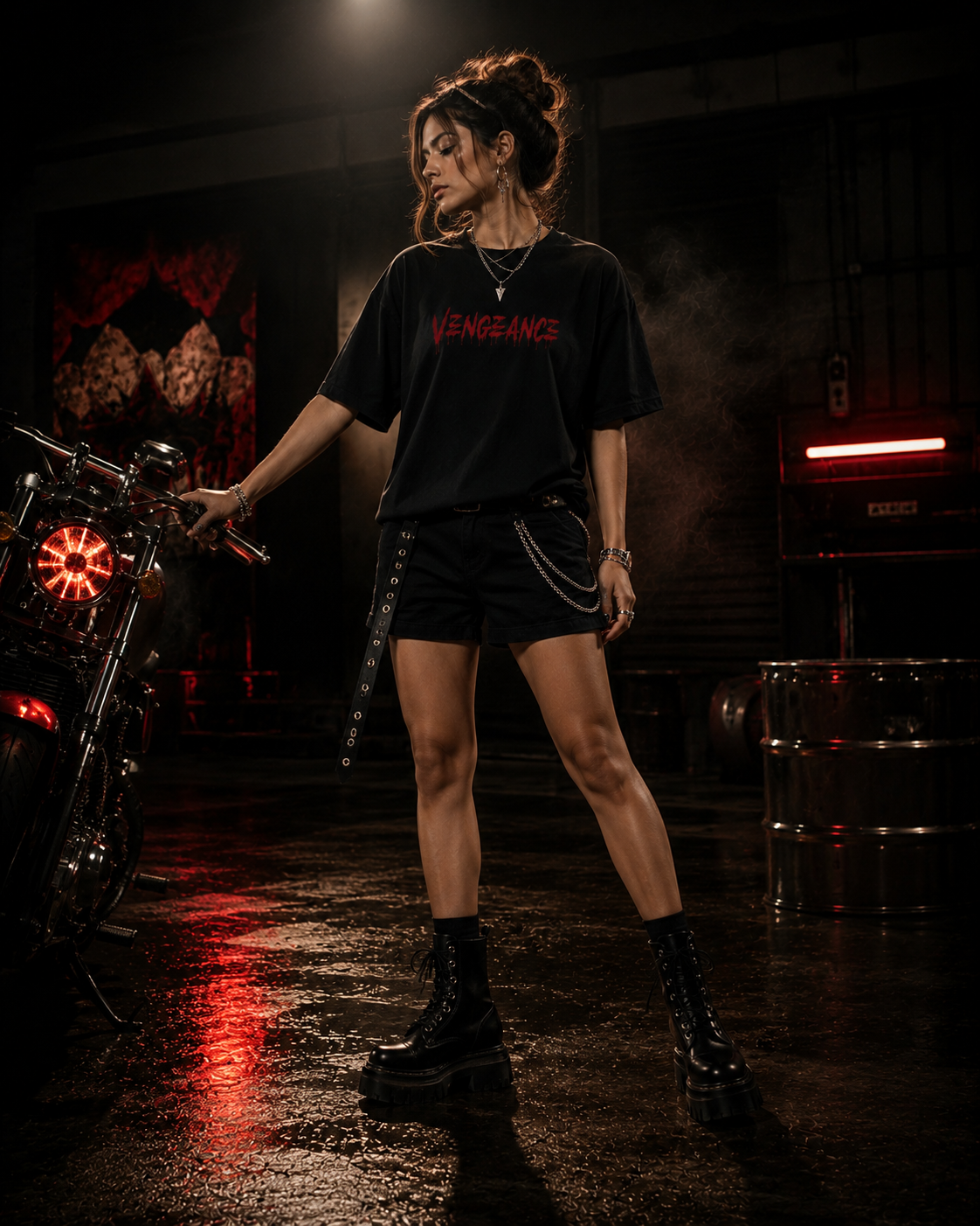 Vengeance Oversized Black Edition Tee | Womens Tshirt